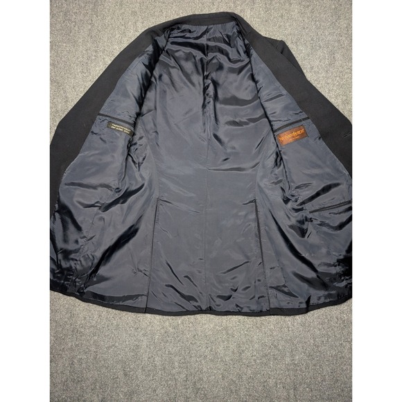 Vintage Yves Saint Laurent Mens Blazer Suit Jacket Sports Coat 40 Reg Black YSL - Picture 5 of 7